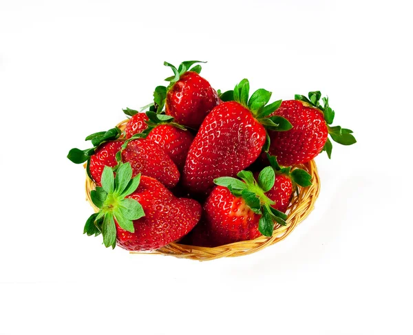 Placa con fresas frescas y jugosas — Foto de Stock