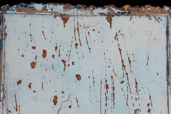 Vieille peinture bleue teinte, surface rayée — Photo
