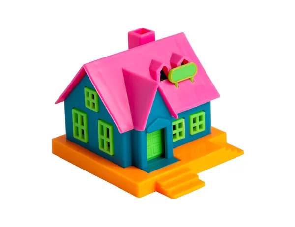 Colorful toy house on a white — Stock Photo, Image