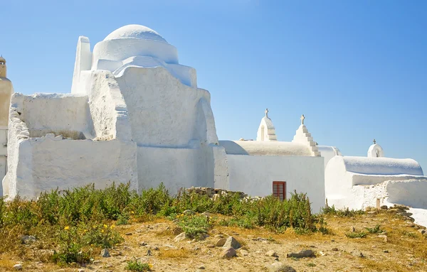 Berühmte Paraportiani-Kirche auf Mykonos — Stockfoto