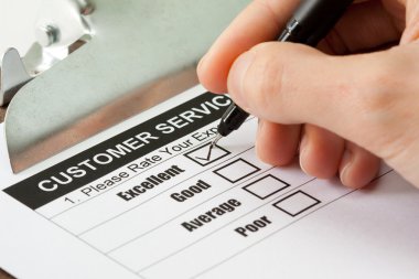 Customer service survey clipart