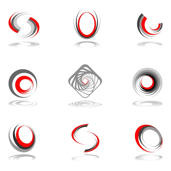 Eléments de design en couleurs rouge-gris # 2 . — Image vectorielle