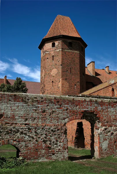 El antiguo castillo de Malbork - Polonia . — Foto de Stock