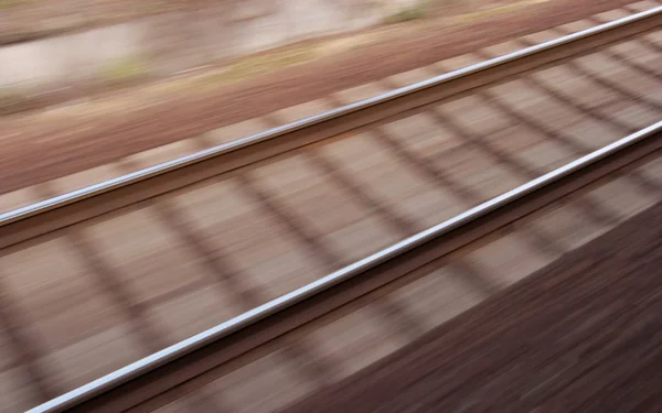 Bulanık demiryolu — Stok fotoğraf