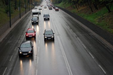 Trafik vardı.