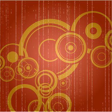 Retro background with circles and grunge 1 clipart