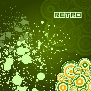 Retro green background clipart