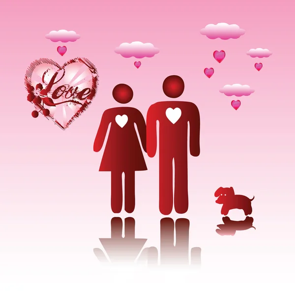 Valentine man and woman — Stock Photo, Image