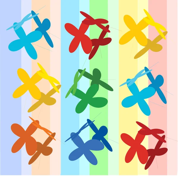 Formas 3d abstratas sobre fundo colorido — Fotografia de Stock