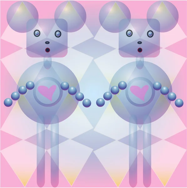 Abstract background with bubble futuristic mice — Stock Photo, Image