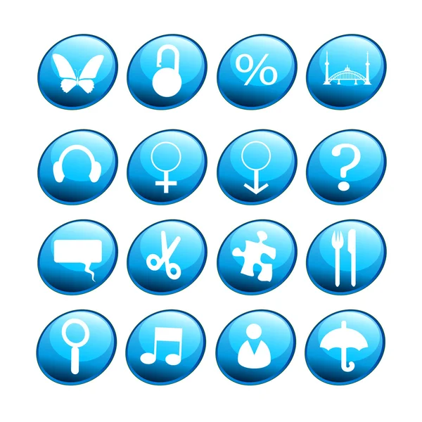 Blue new icons — Stock Photo, Image