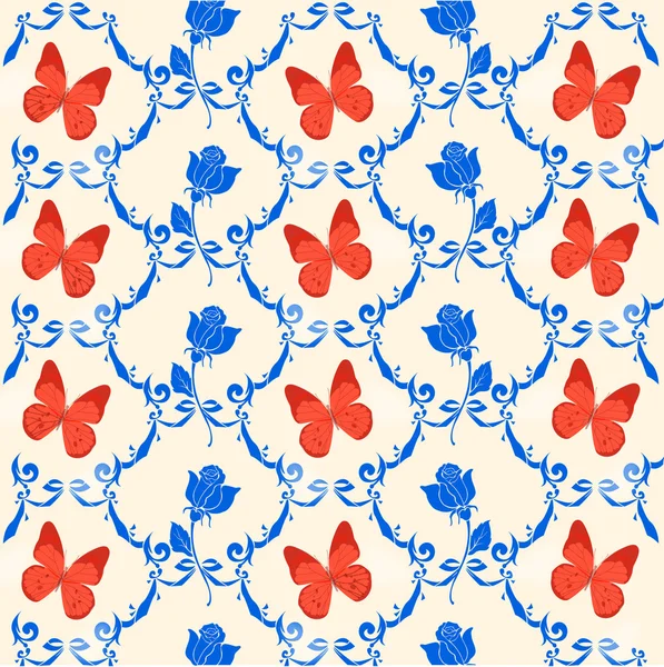Patrón con mariposas — Foto de Stock