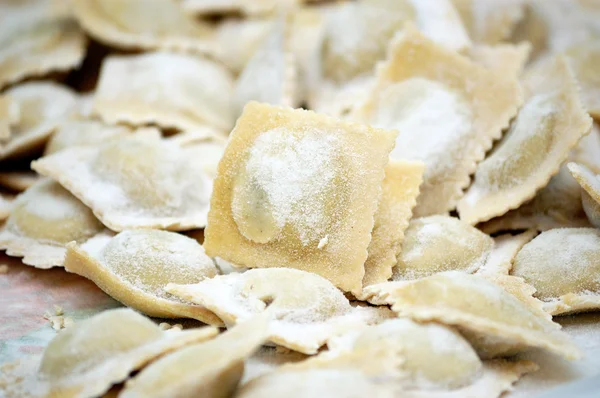 stock image Fresh ravioli closeup. pasta