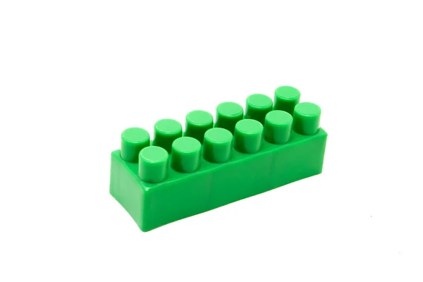 stock image One bit of lego on white