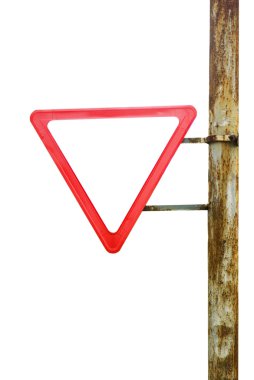 Three-cornered a traffic sign clipart