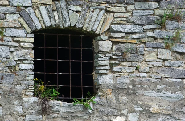 stock image Window of old prison from stontes