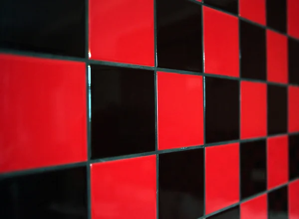 Azulejo rojo y negro — Foto de Stock