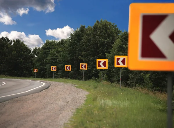 stock image Turn on a road