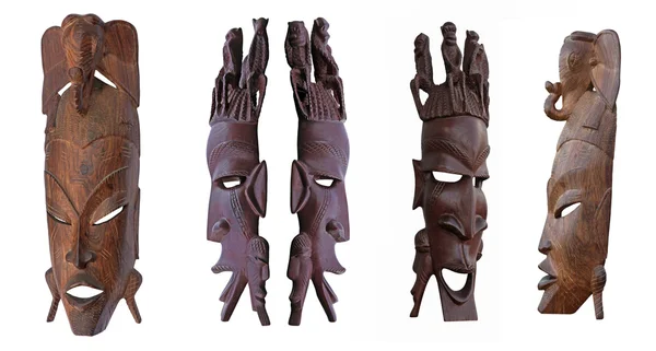 Máscaras de madeira — Fotografia de Stock