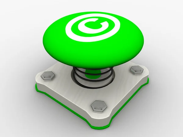 Yeşil Başlat düğmesi — Stok fotoğraf