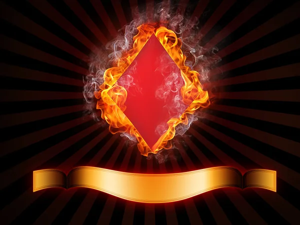Cartão de diamantes — Fotografia de Stock