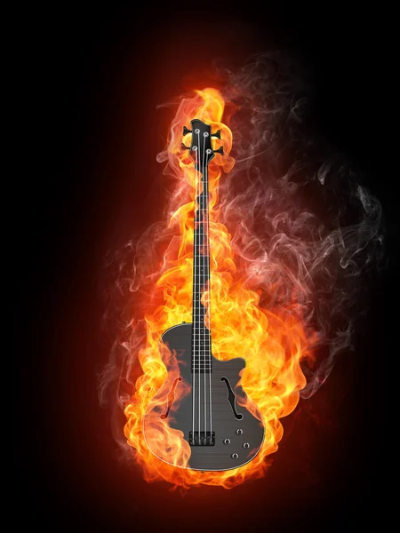 Elektrická basová kytara — Stock fotografie