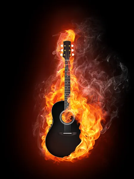 Acoustic - Electric Guitar — Stock Photo, Image