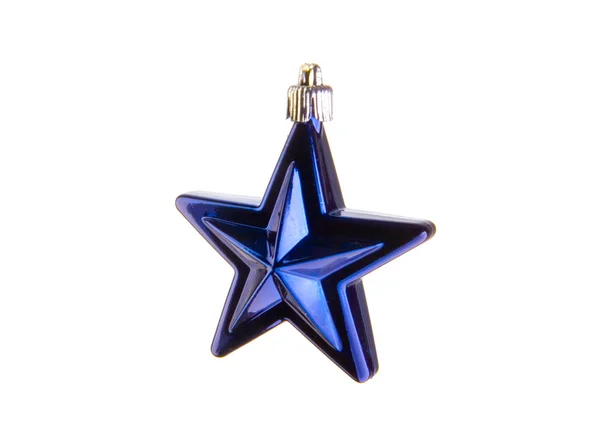 Mavi Noel yıldızı — Stok fotoğraf