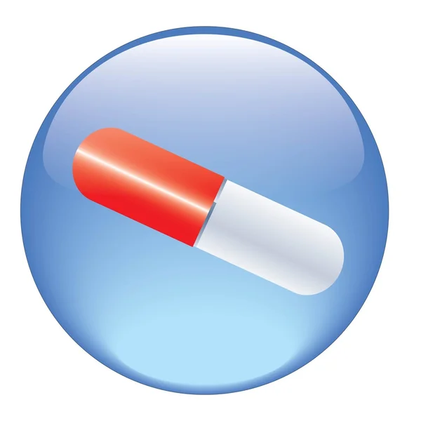 Medicine capsules. Icon — Stock Vector
