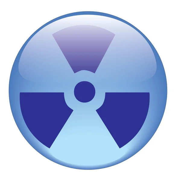 Strahlungssymbol auf weißem Hintergrund — Stockvektor