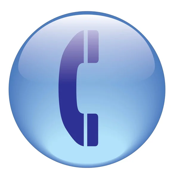 Icona del telefono su sfondo bianco — Vettoriale Stock