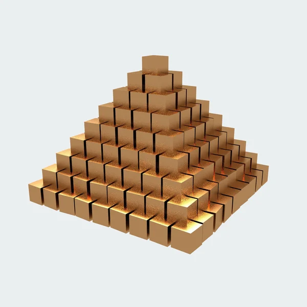 Gold ingots isolated on white background — Stock Photo, Image