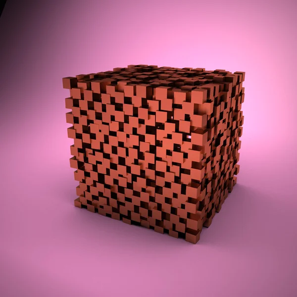 Абстракция 3D-кубов — стоковое фото