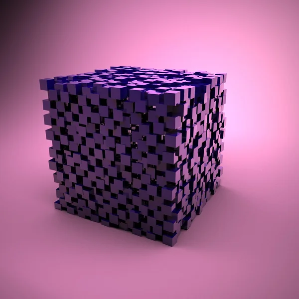 Абстракция 3D-кубов — стоковое фото