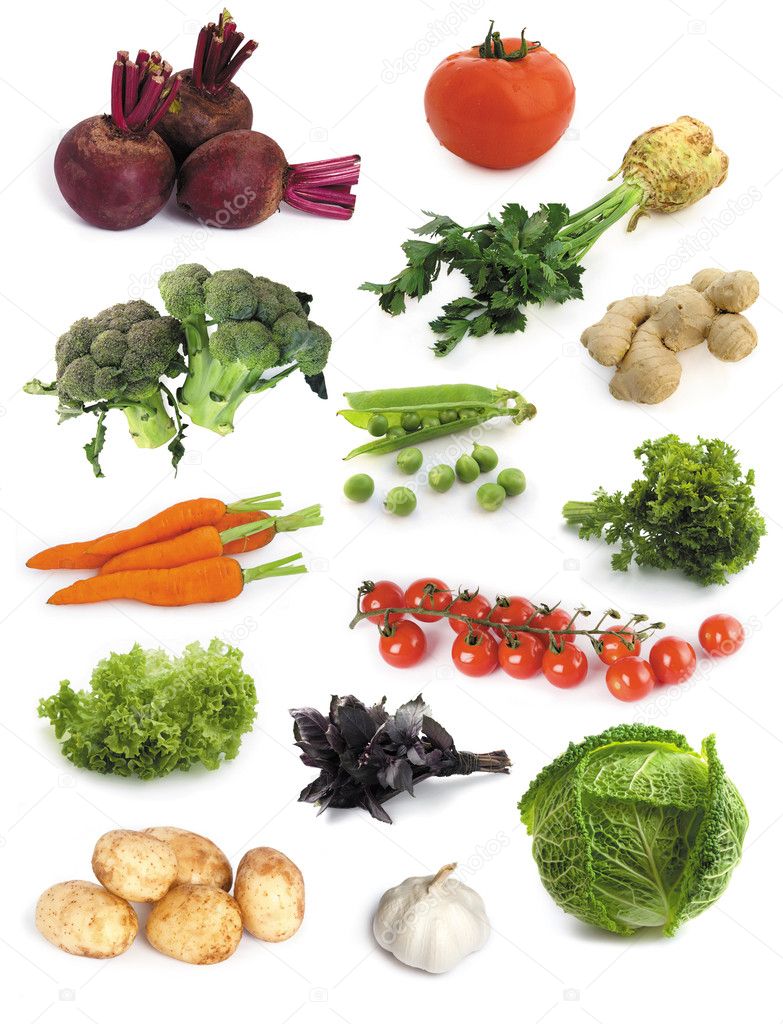Set of vegetables