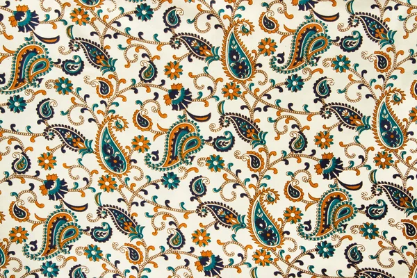 Tecido de seda com um padrão asiático — Fotografia de Stock