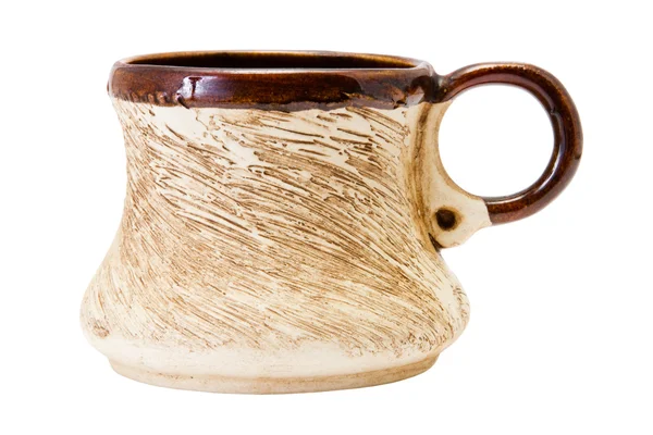 粘土、白で隔離されるのカップ — ストック写真