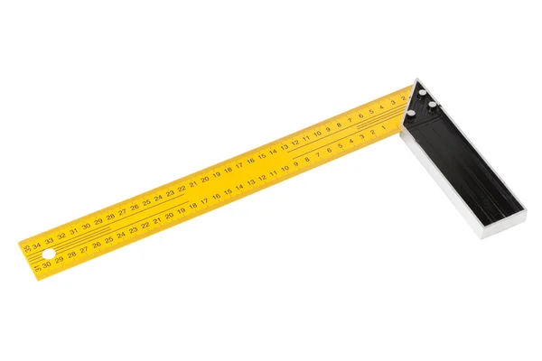 Iron Ruler with angle bar, set square — Stock Photo, Image