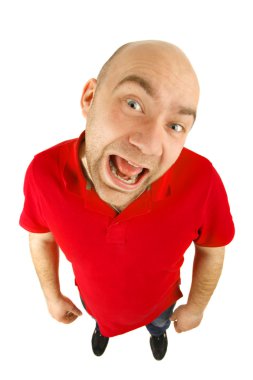 Crazy man portrait clipart