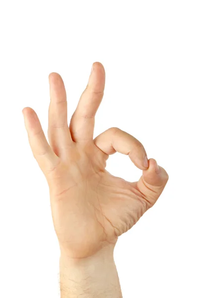Pleased hand gesture — Stock Photo, Image