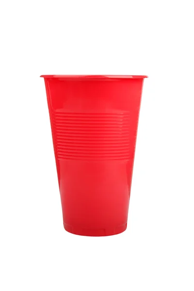 Κόκκινο πλαστικό κούπα — Φωτογραφία Αρχείου