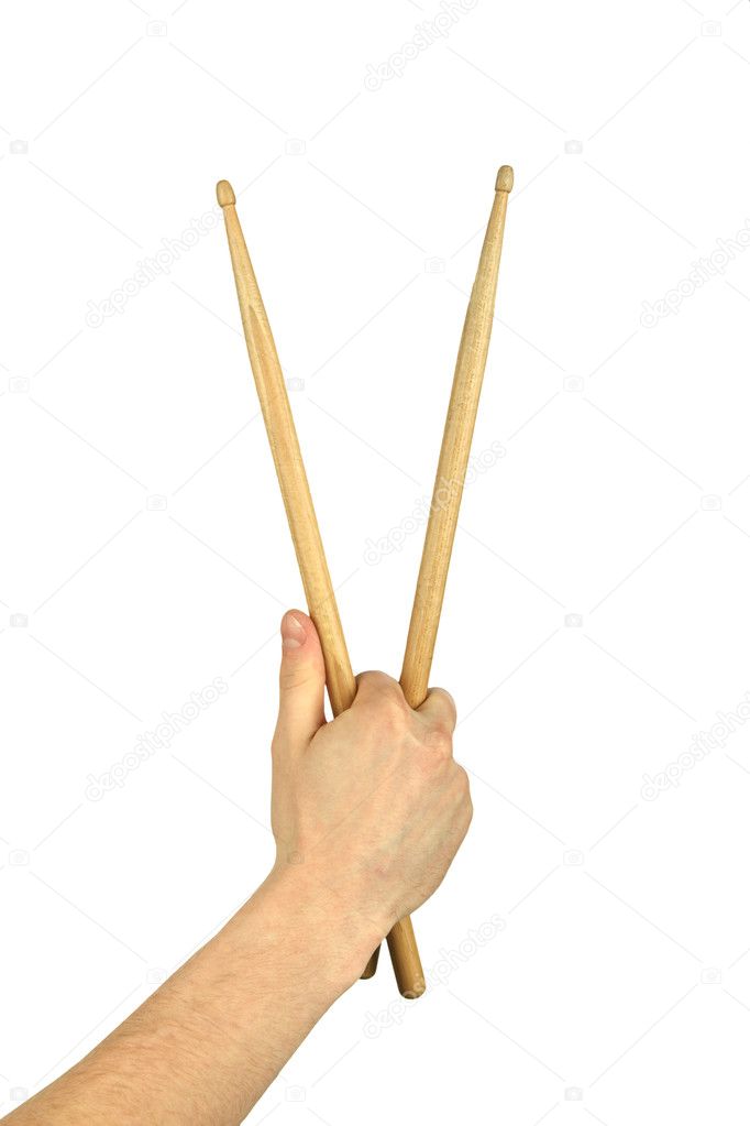 Male hands holding drum sticks — Stock Photo © deduhin 3228288