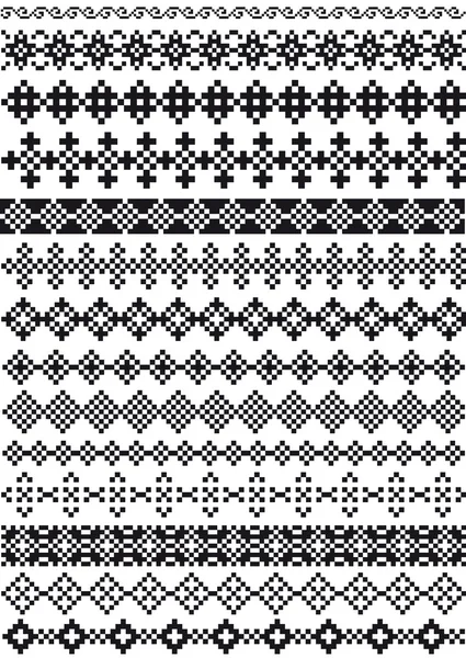 Bordures de pixels, vecteur — Image vectorielle