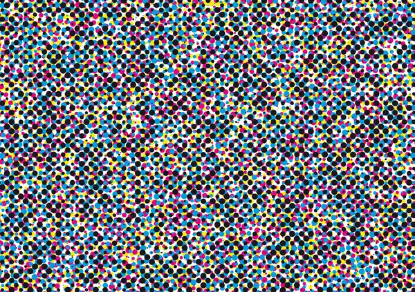 Modèle de point Cmyk, raster d'impression couleur — Image vectorielle
