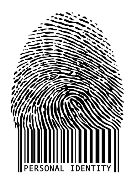 Barcode δακτυλικών αποτυπωμάτων, το διάνυσμα — Διανυσματικό Αρχείο