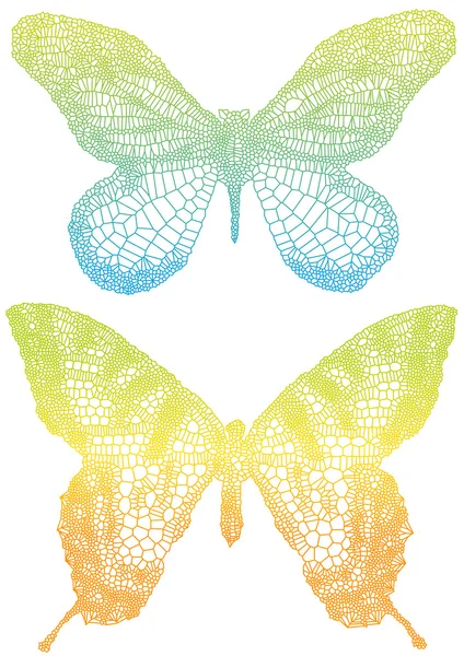 色彩艳丽的蝴蝶 — 图库矢量图片