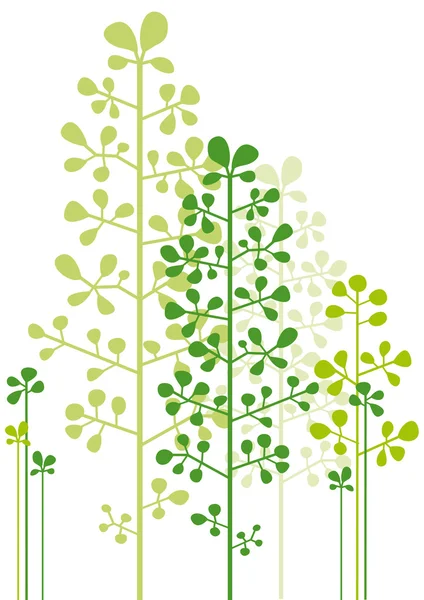 抽象的な緑の木々 — ストックベクタ