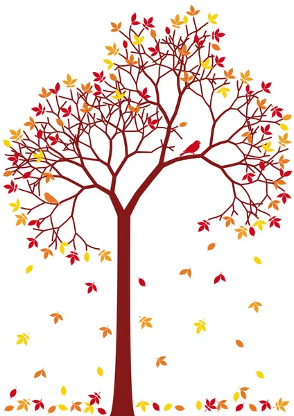 Πολύχρωμο φθινόπωρο δέντρο — Διανυσματικό Αρχείο
