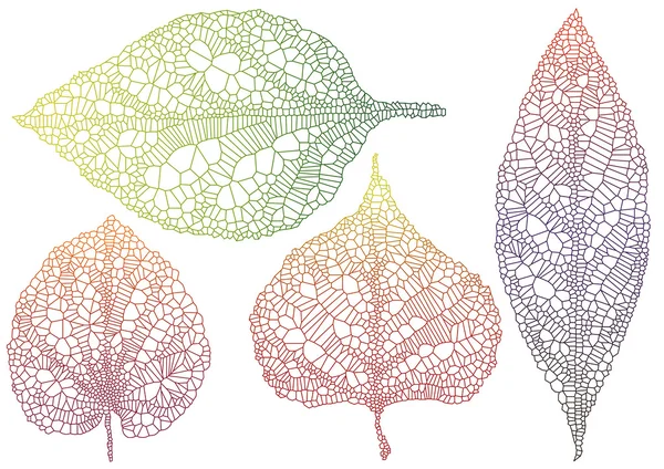 Ανάγλυφη autmn φύλλα — Διανυσματικό Αρχείο