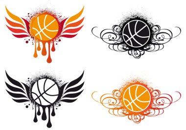 Abstract basketball, vector vector